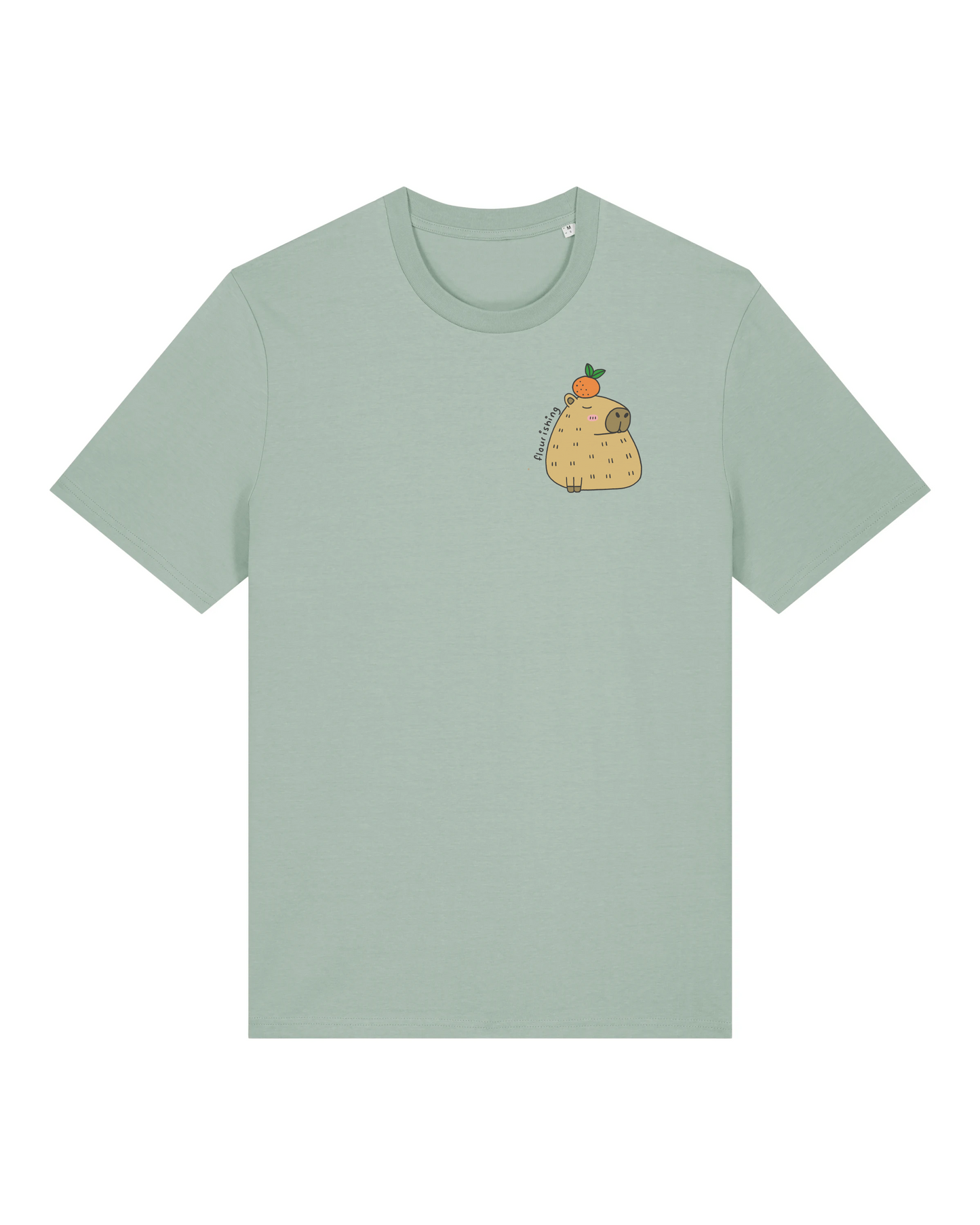 Capybara T-Shirt - Light Green (100% organic cotton)