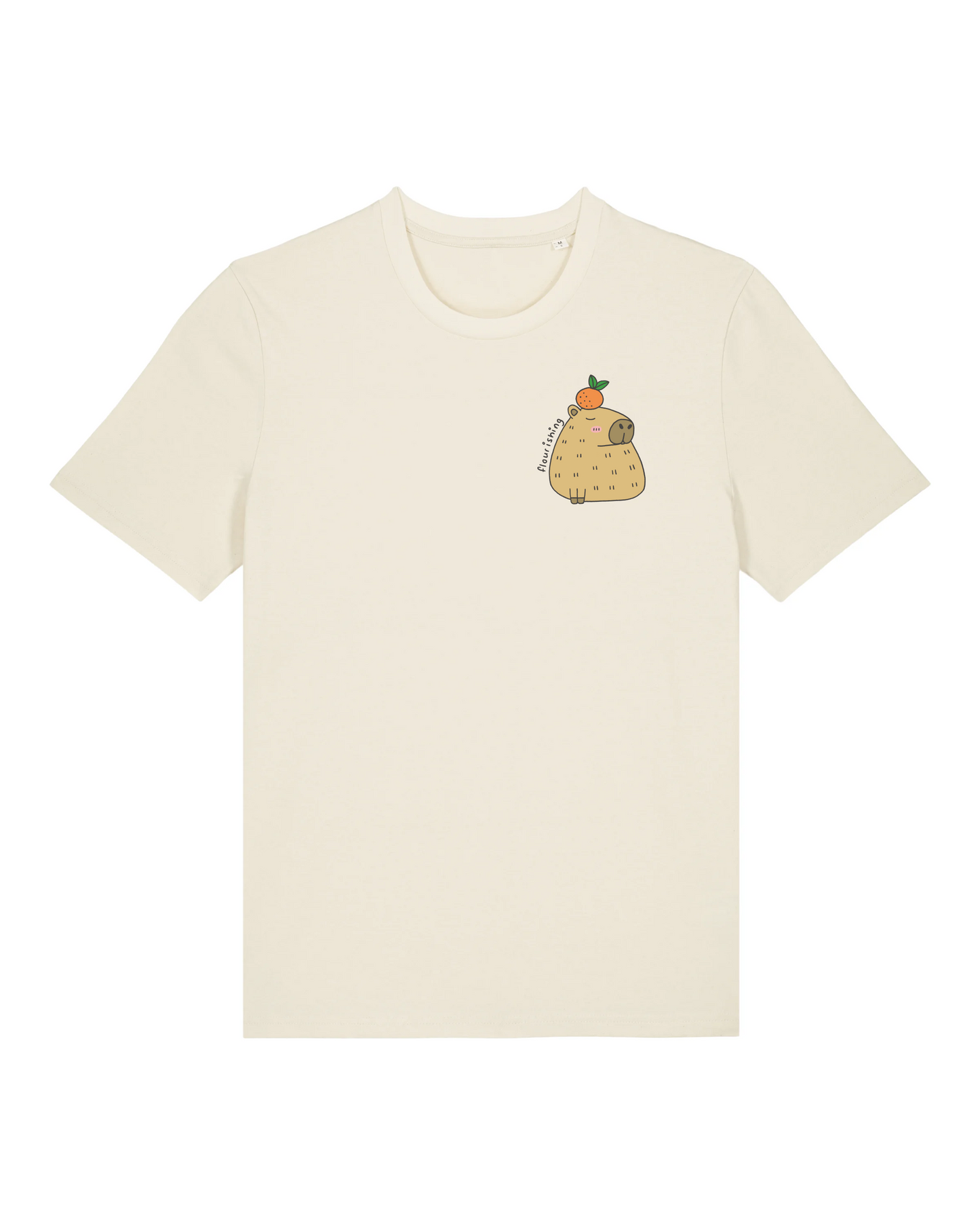 Capybara T-Shirt - Beige (100% organic cotton)