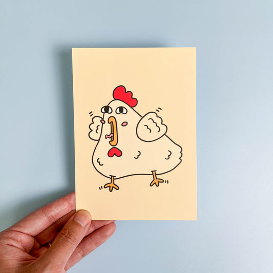 Screaming Chicken Postcard