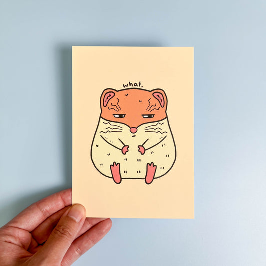 Cranky Hamster Postcard