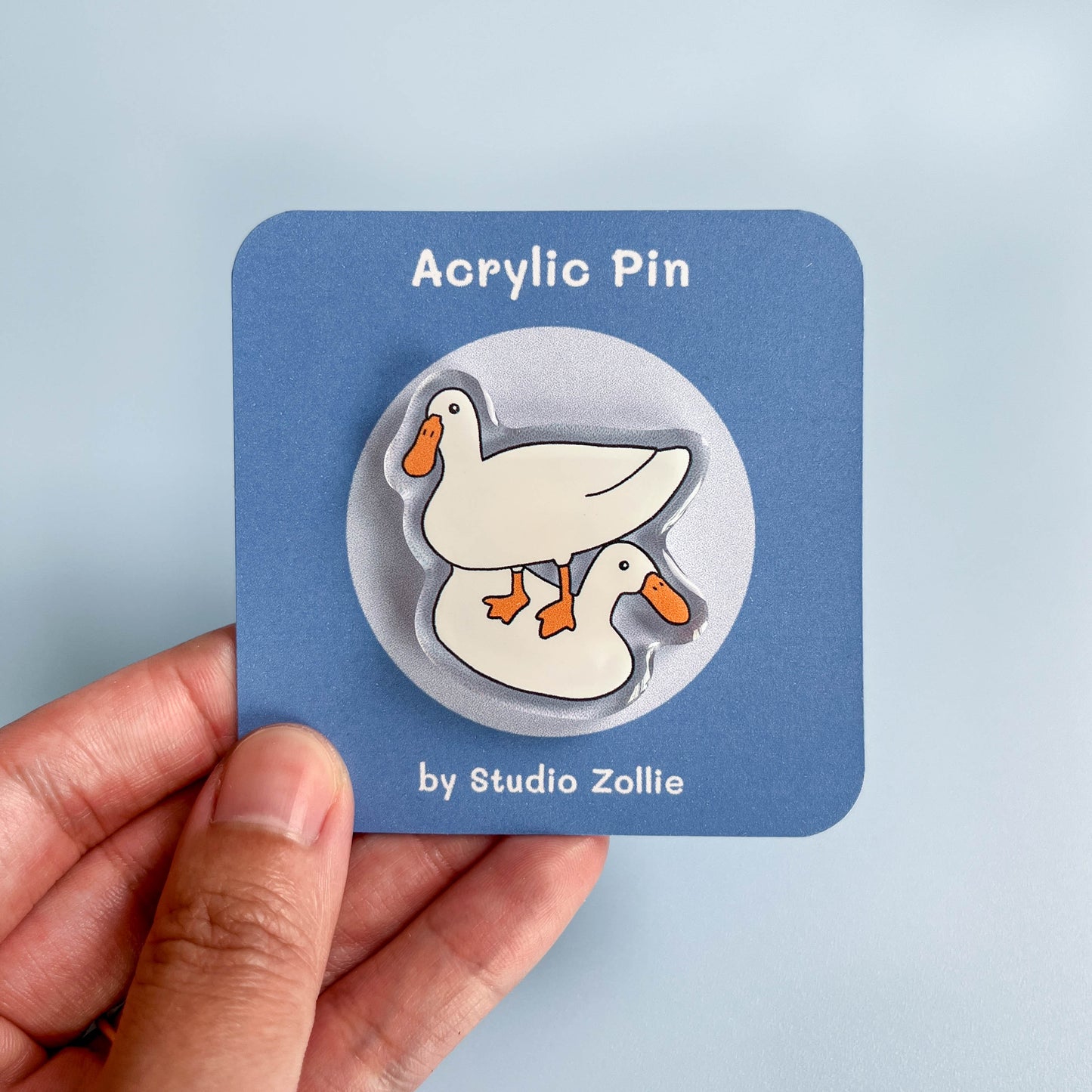 Two Ducks Acrylic Pin