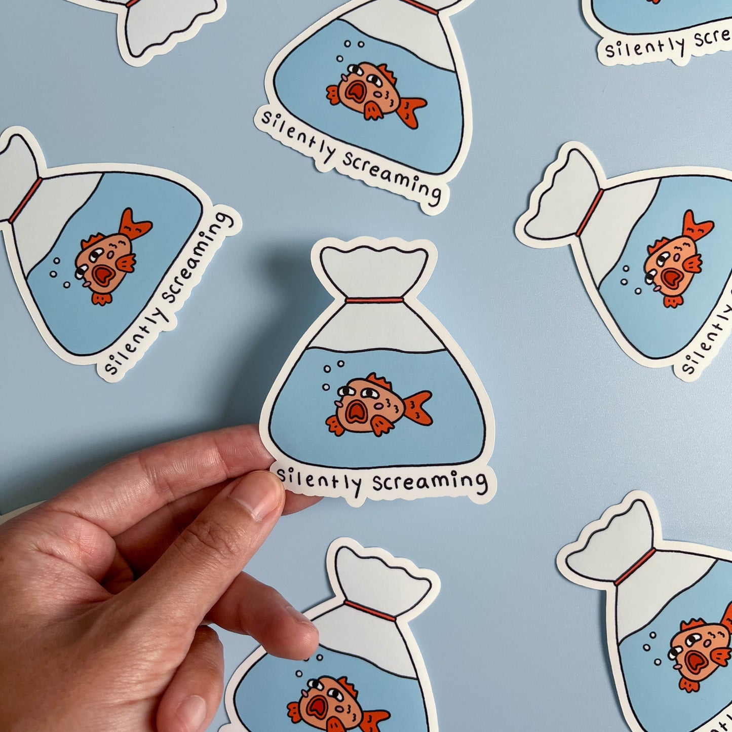 Goldfish In A Bag "Silently Screaming" Sticker