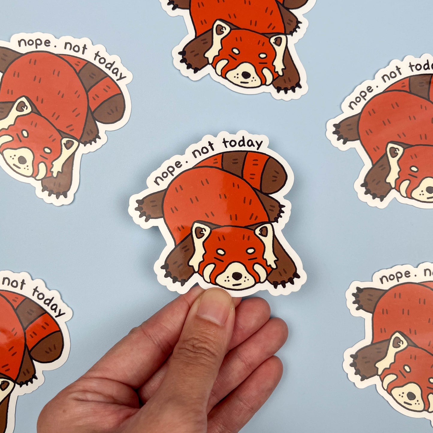 "Nope, Not Today" Red Panda Sticker