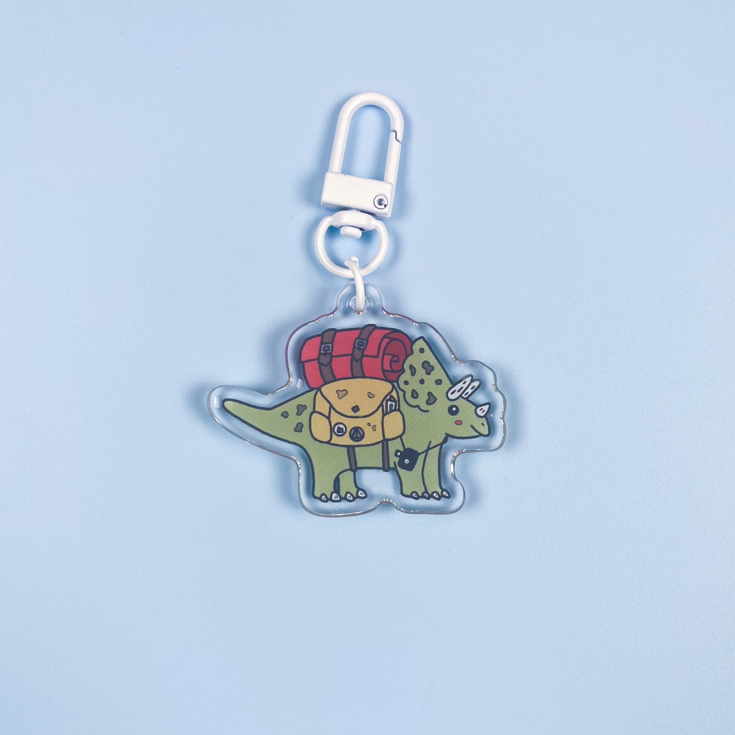 Triceratops Keychain
