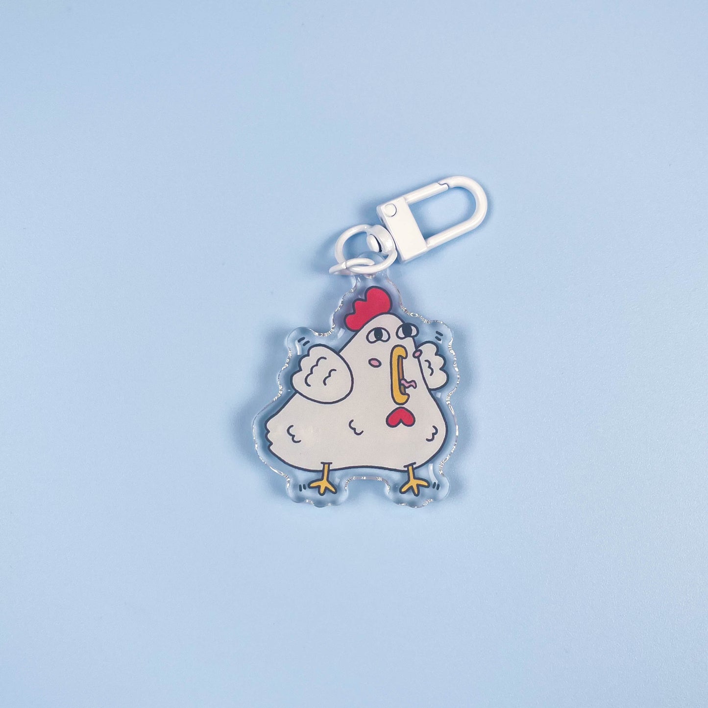 Screaming Chicken Keychain