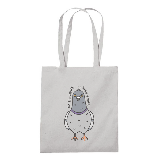 "No Thoughts, Head Empty" Pigeon Tote Bag