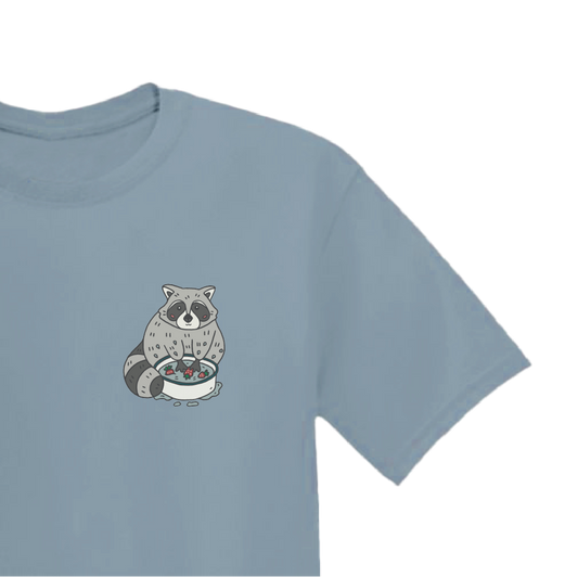 Raccoon Washing Strawberries T-Shirt