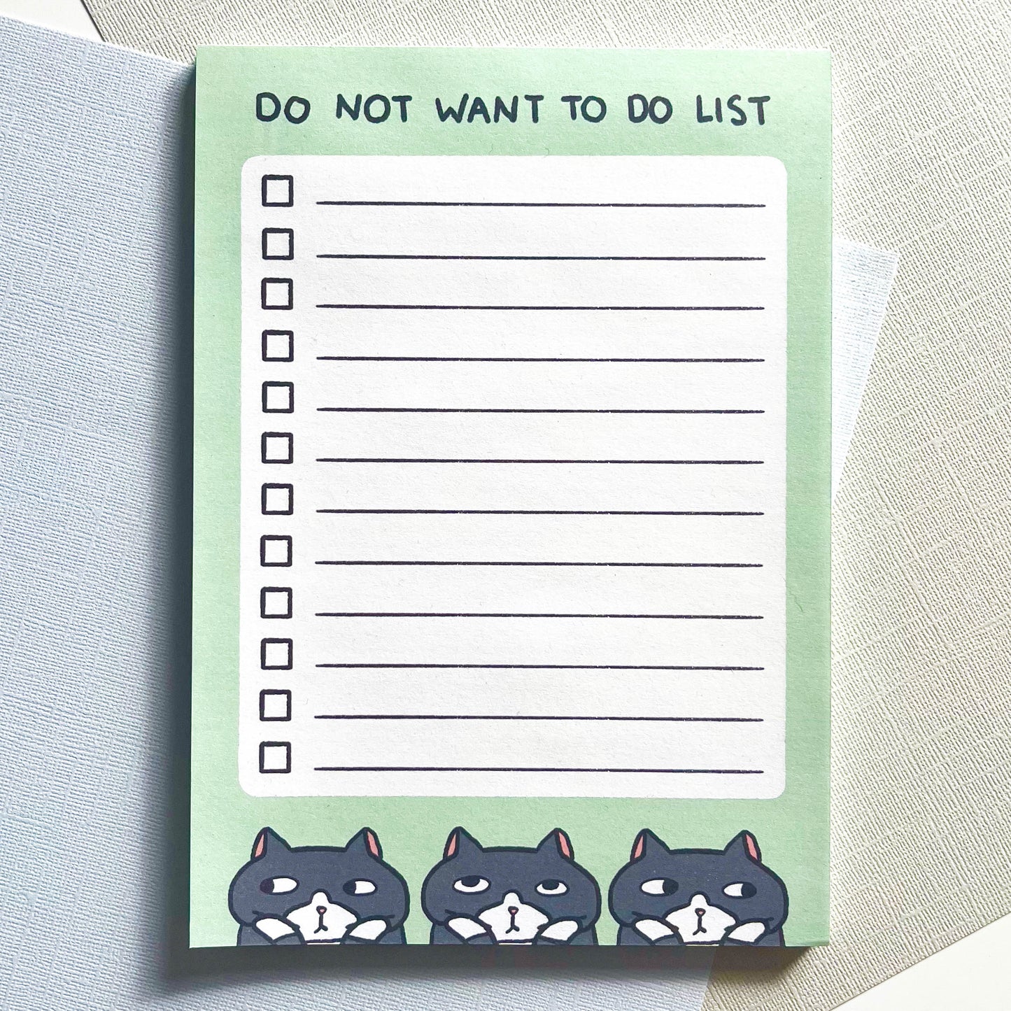 "Do Not Want To Do List" Memopad