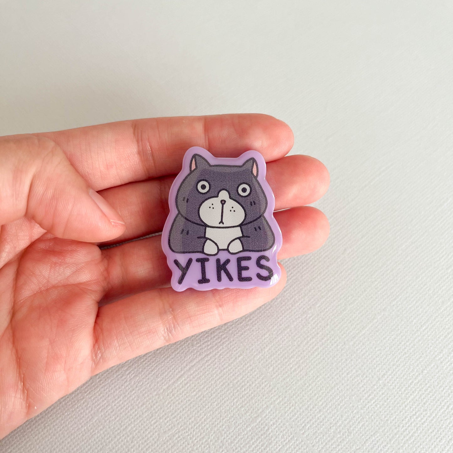 "Yikes" Cat Acrylic Pin