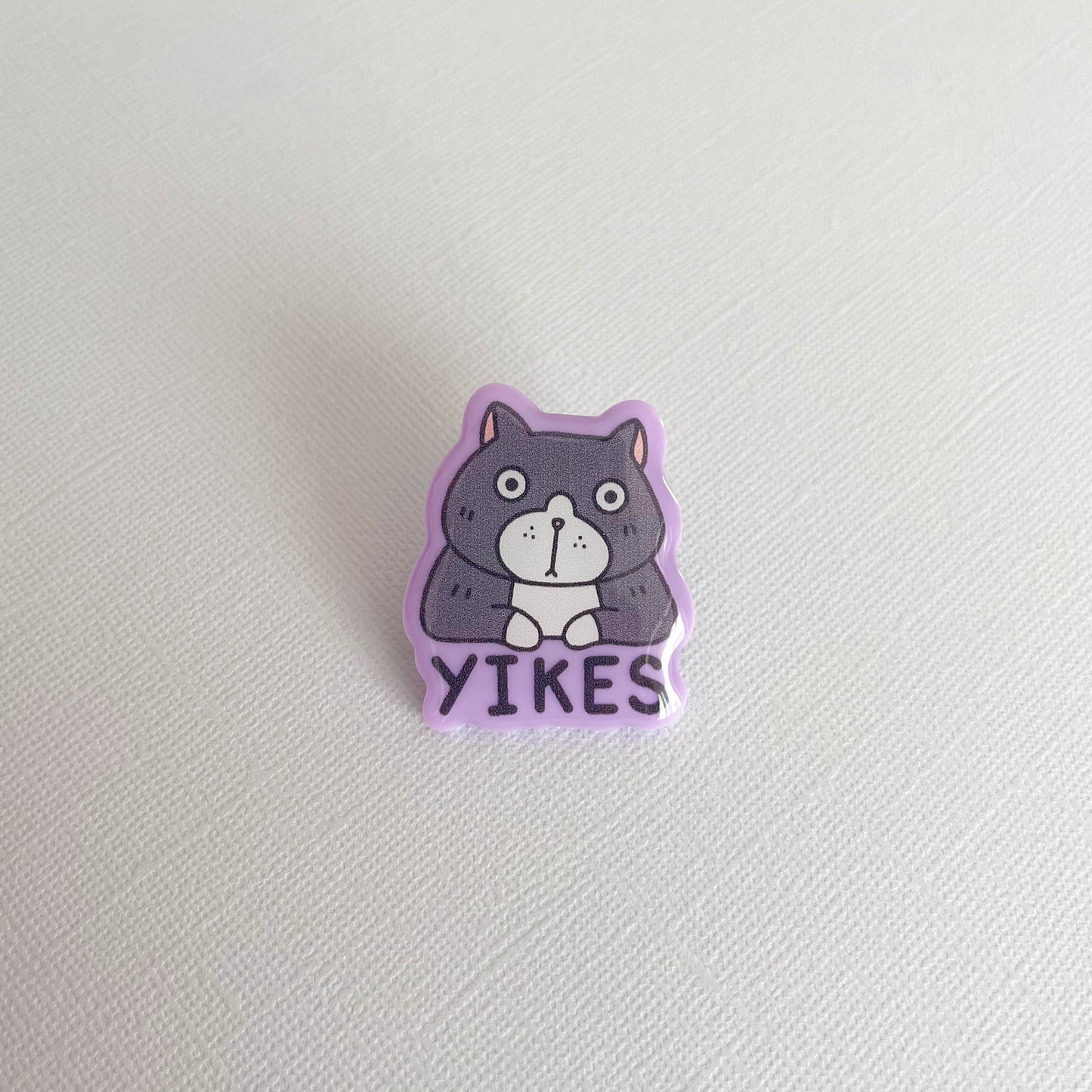 "Yikes" Cat Acrylic Pin