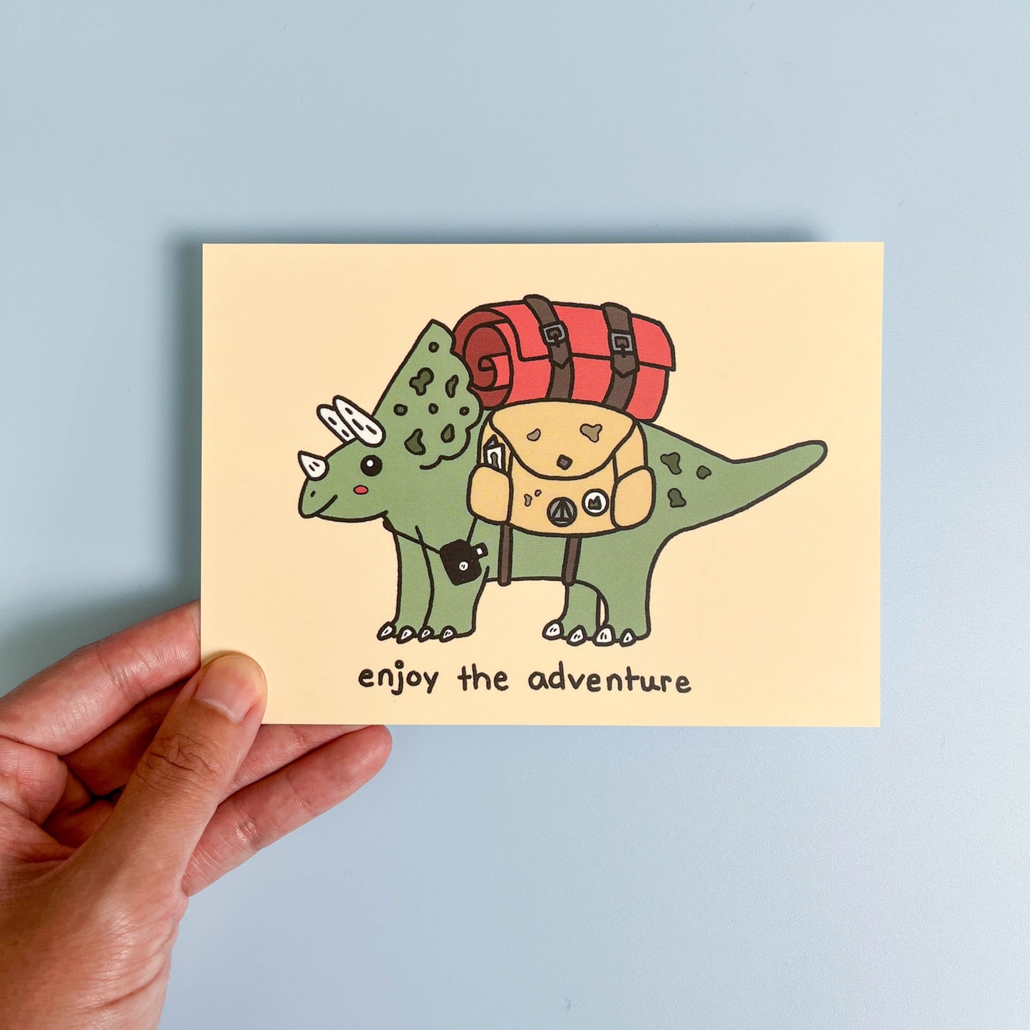 Triceratops "Enjoy the Adventure" Postcard