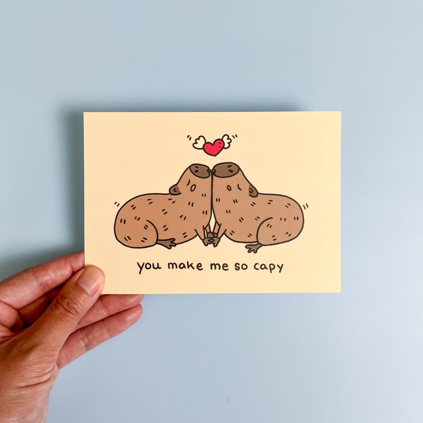 Capybaras In Love Postcard