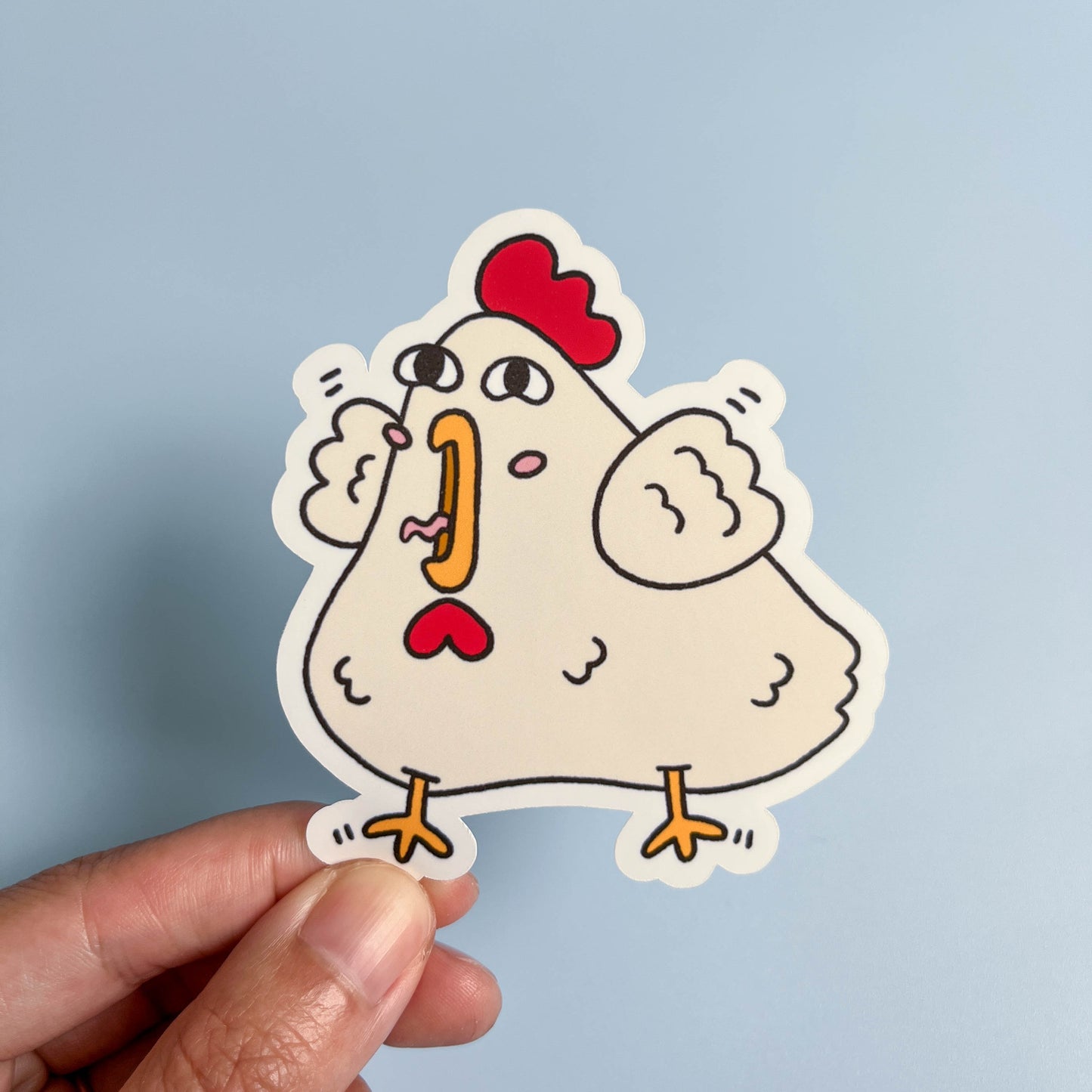 Screaming Chicken Sticker
