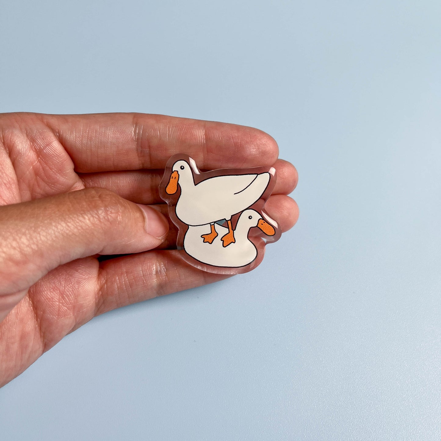 Two Ducks Acrylic Pin
