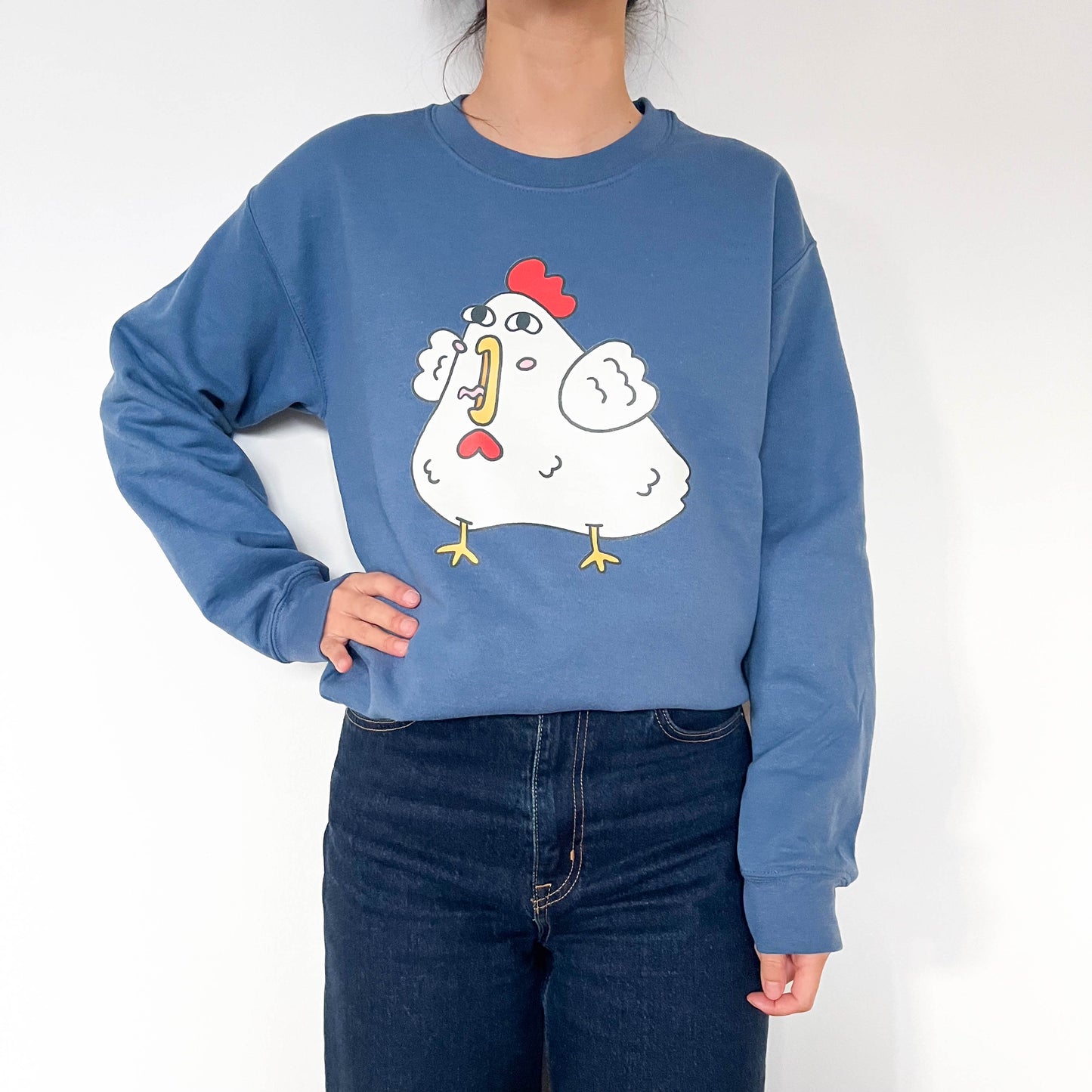 Screaming Chicken Sweater Big Logo