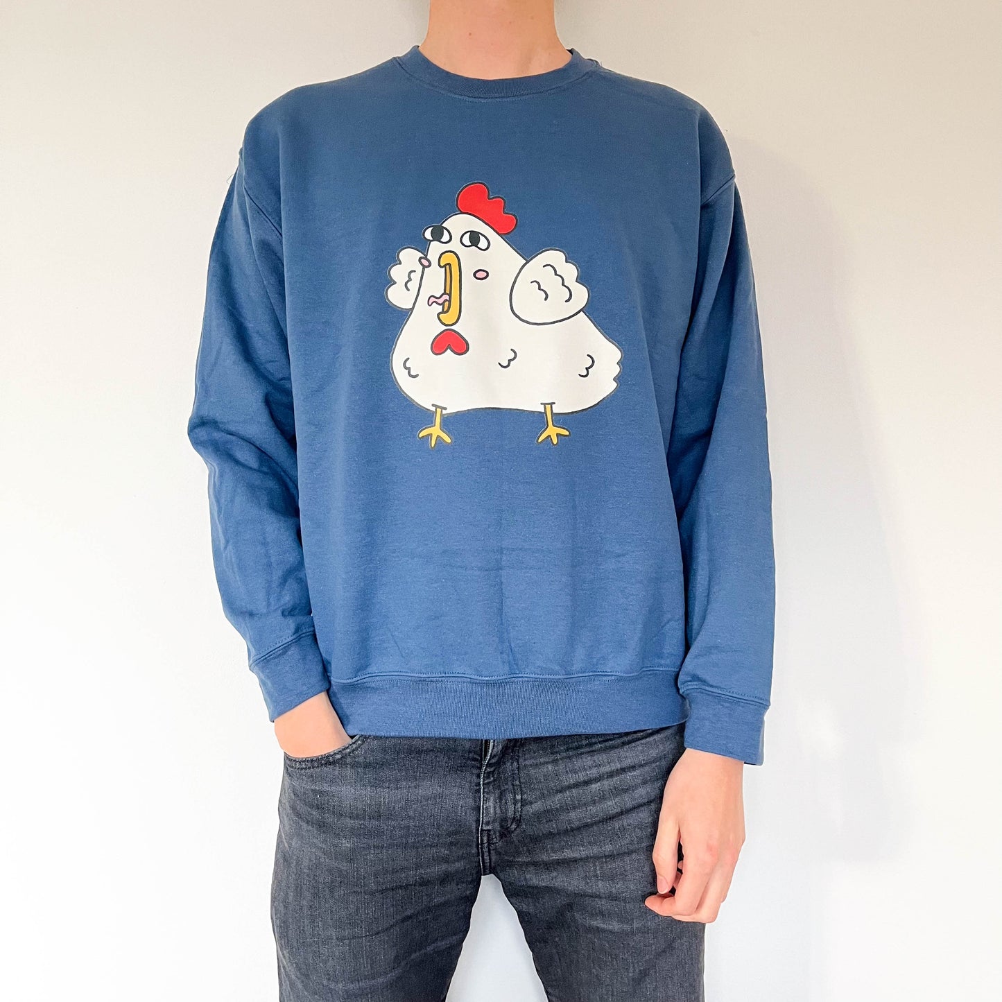 Screaming Chicken Sweater Big Logo