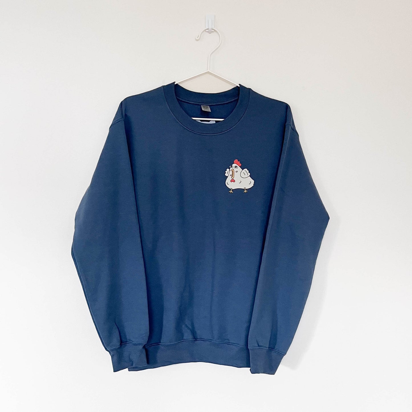 Screaming Chicken Sweater Small Chest Logo