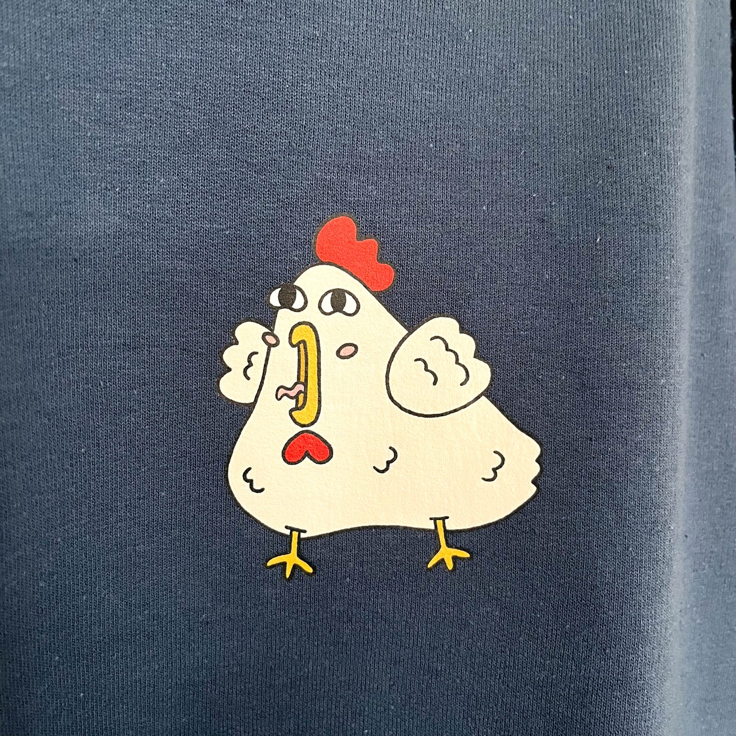 Screaming Chicken Sweater Small Chest Logo