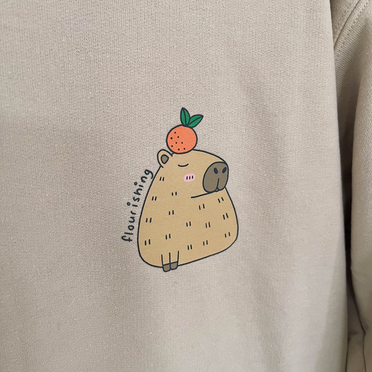 Capybara Sweater Small Chest Logo